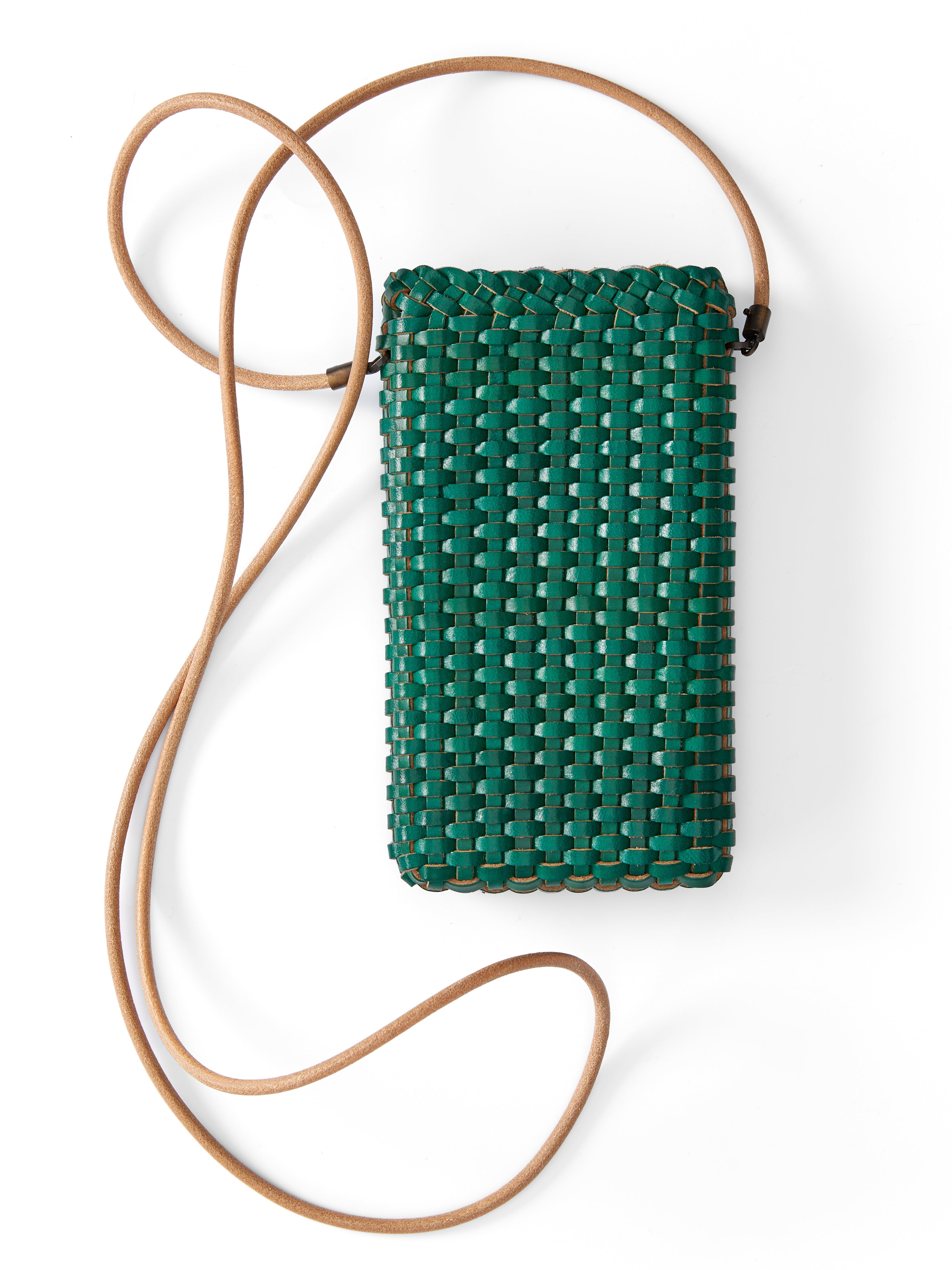  Il Bussetto Phone Holder Green Leather