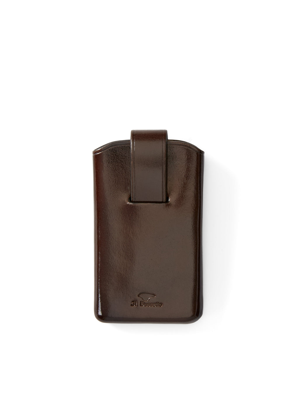  Il Bussetto Business Card Holder Dark Brown Leather