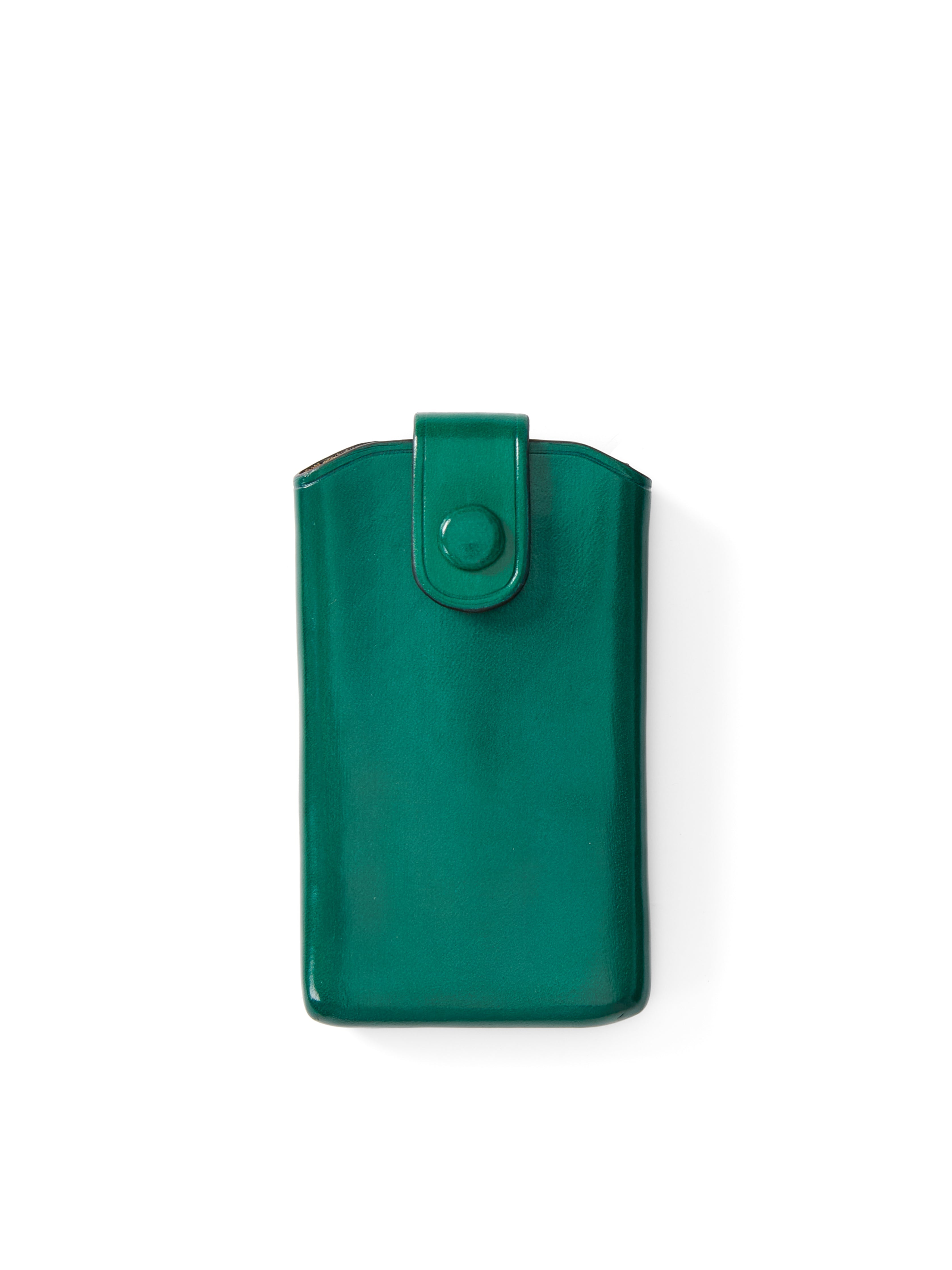  Il Bussetto Business Card Holder Green Leather