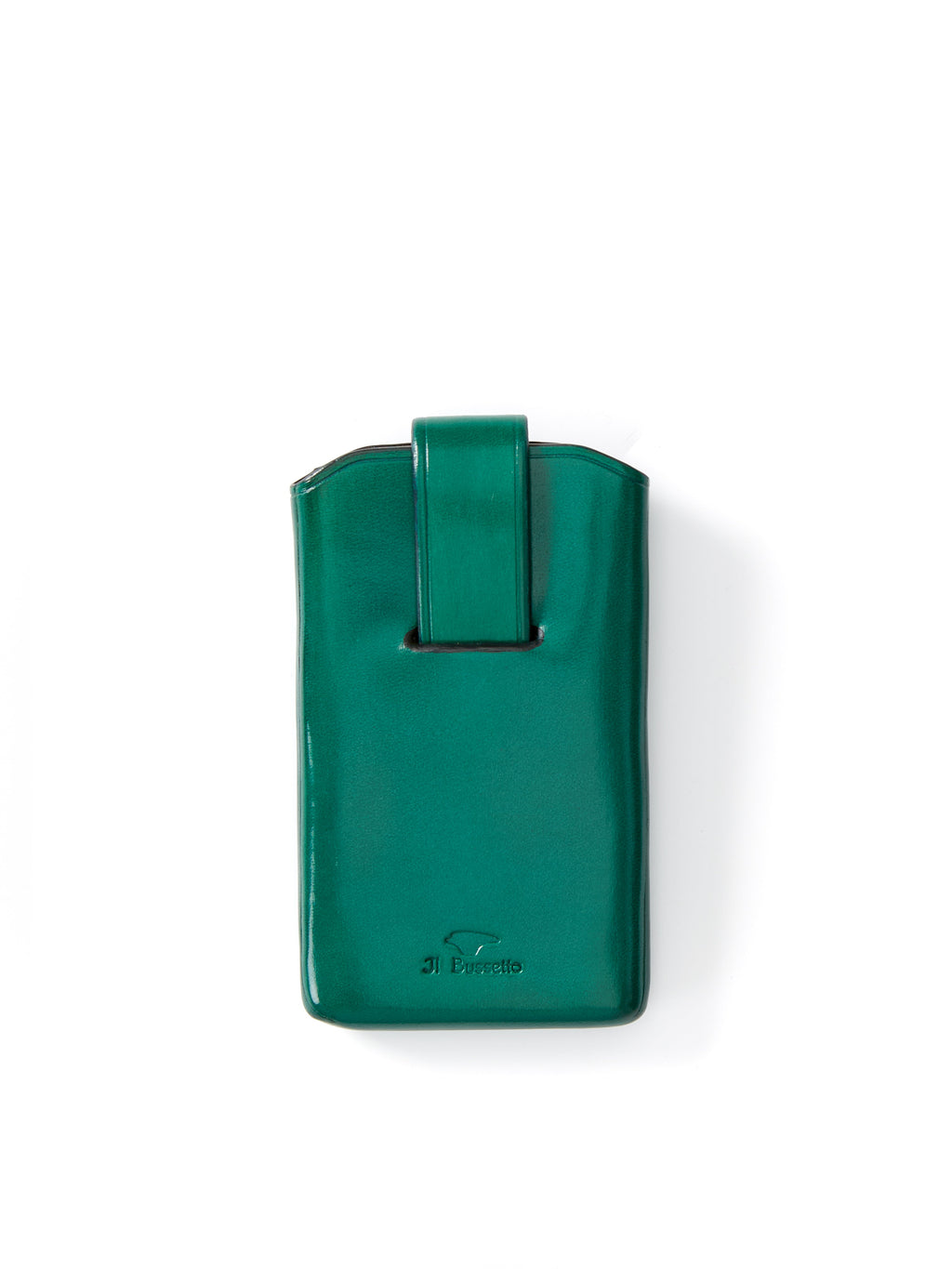  Il Bussetto Business Card Holder Green Leather