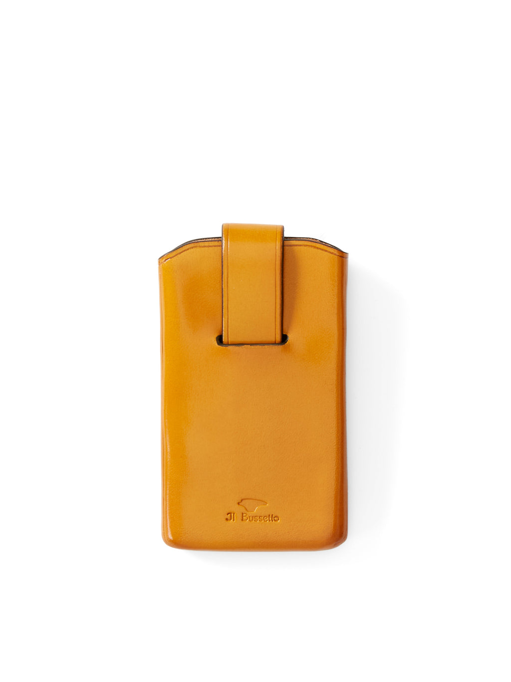  Il Bussetto Business Card Holder Tan Leather