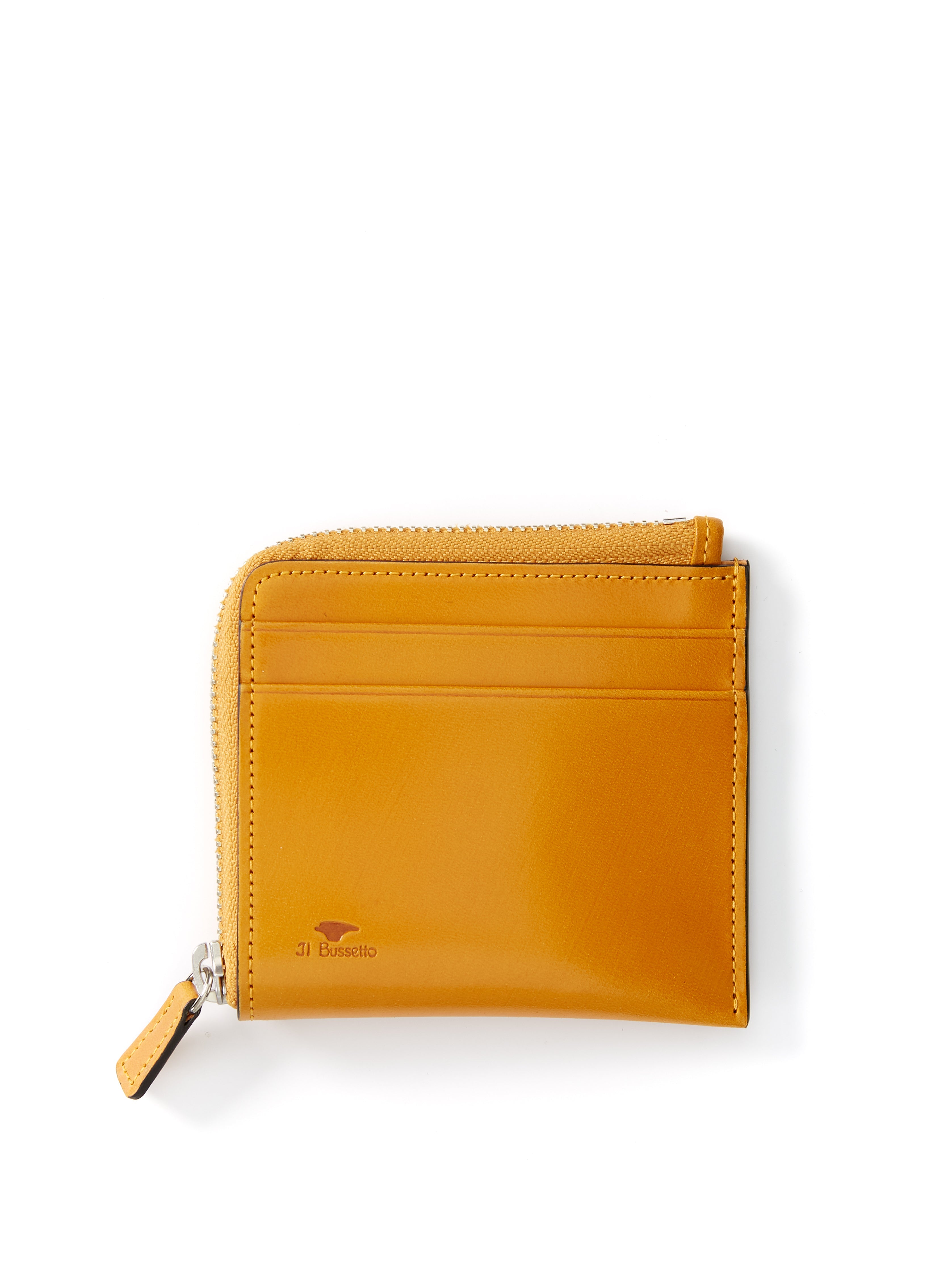  Il Bussetto Corner Zip Wallet Tan Leather