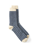  Ro To To Gingham Check Sock Navy