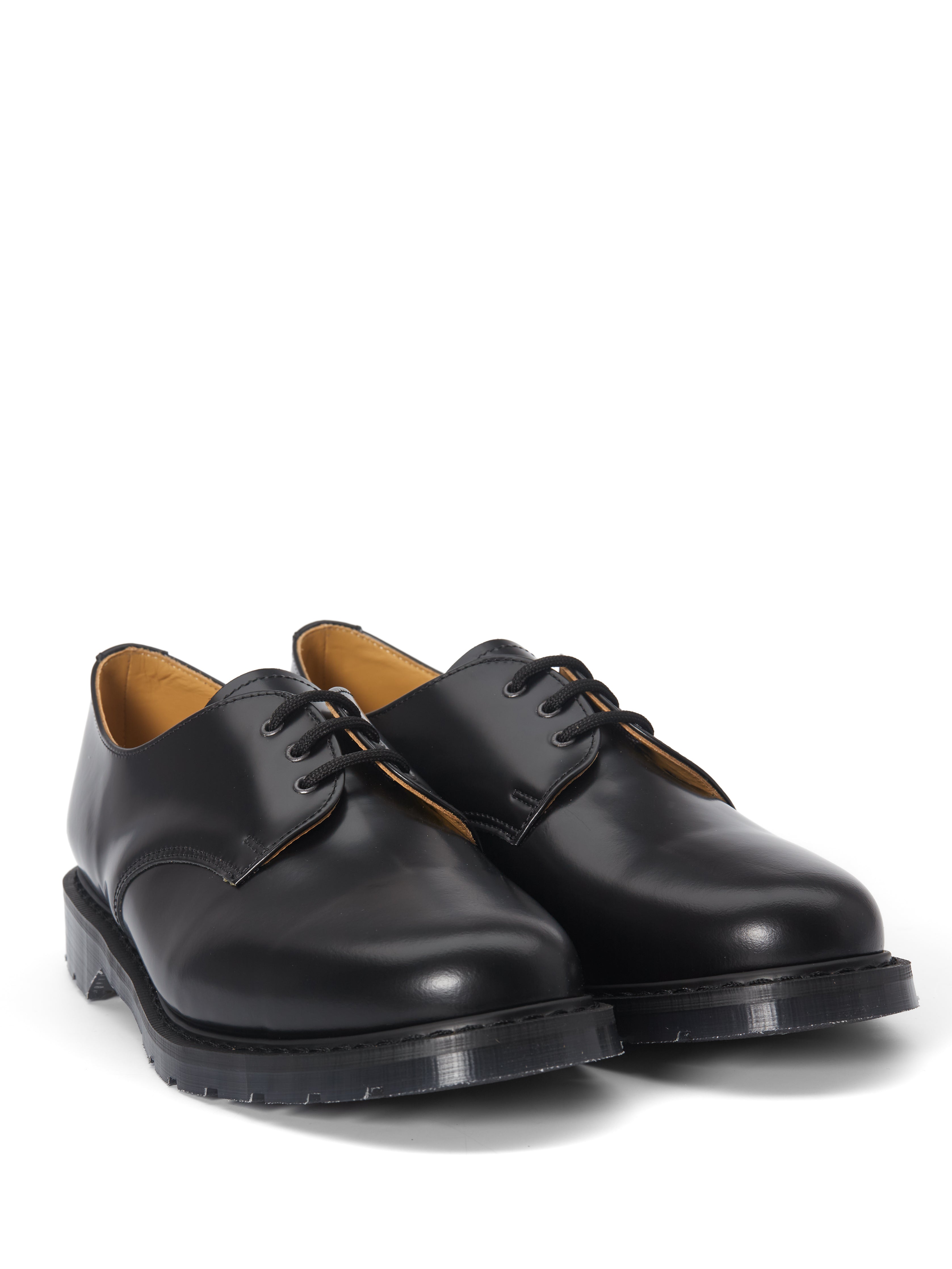  Solovair X Oliver Spencer Gibson Shoe Black Hi Shine Leather