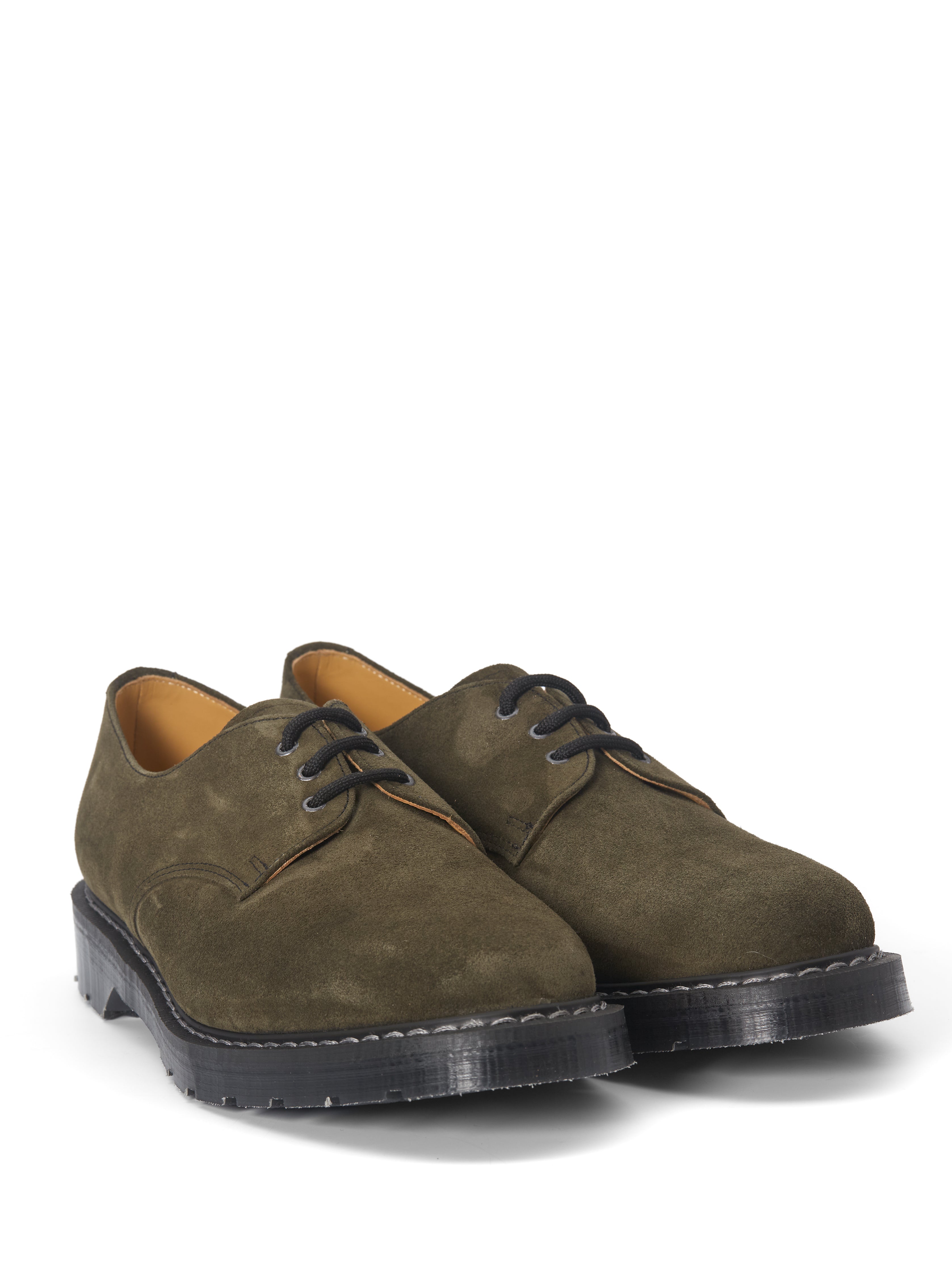  Solovair X Oliver Spencer Green Suede 3-eye Gibson Shoes