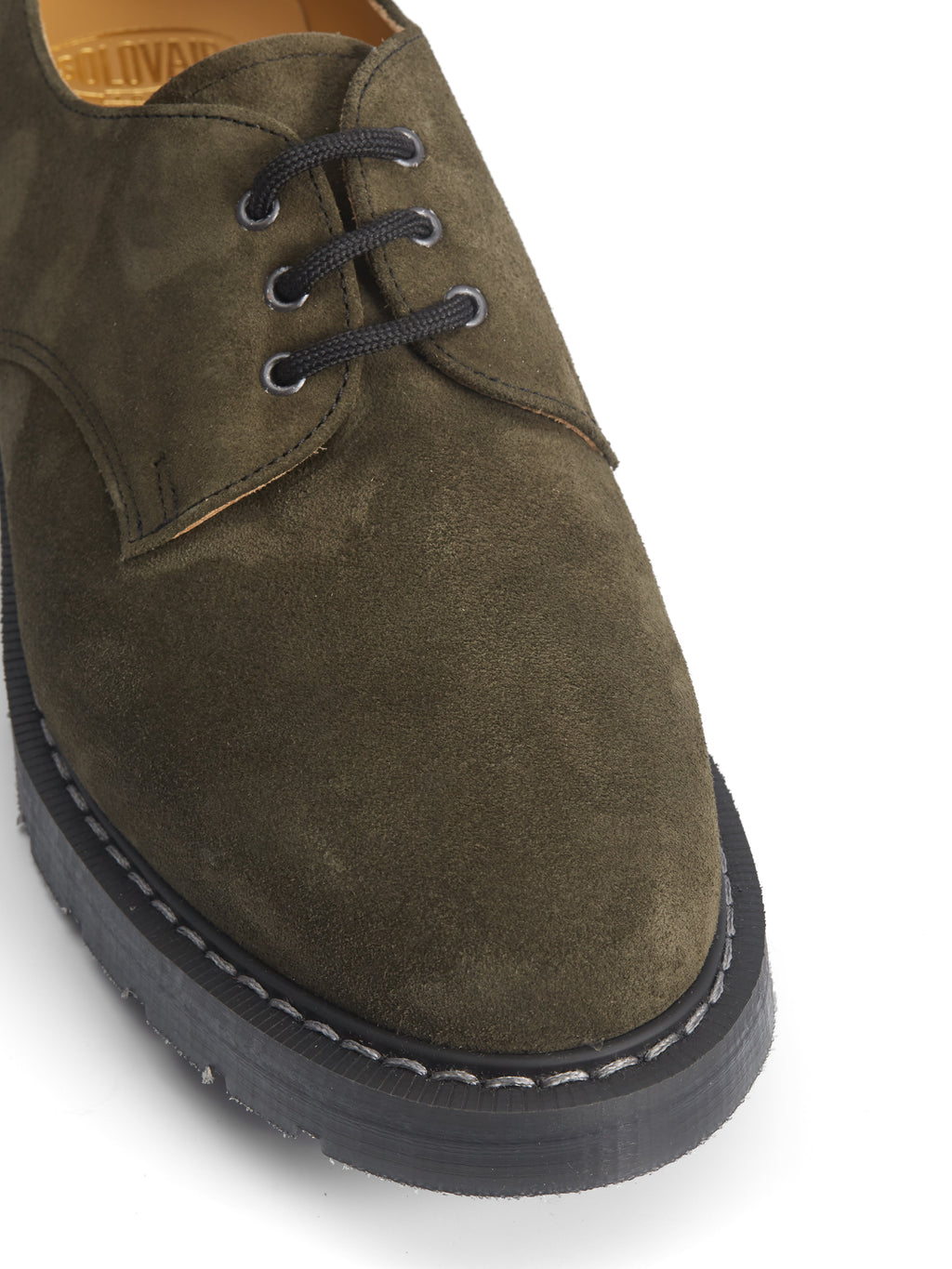  Solovair X Oliver Spencer Green Suede 3-eye Gibson Shoes