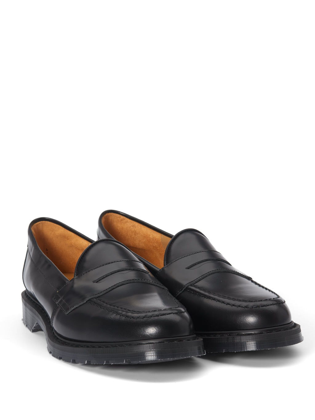  Solovair X Oliver Spencer Penny Loafer Black Hi Shine Leather
