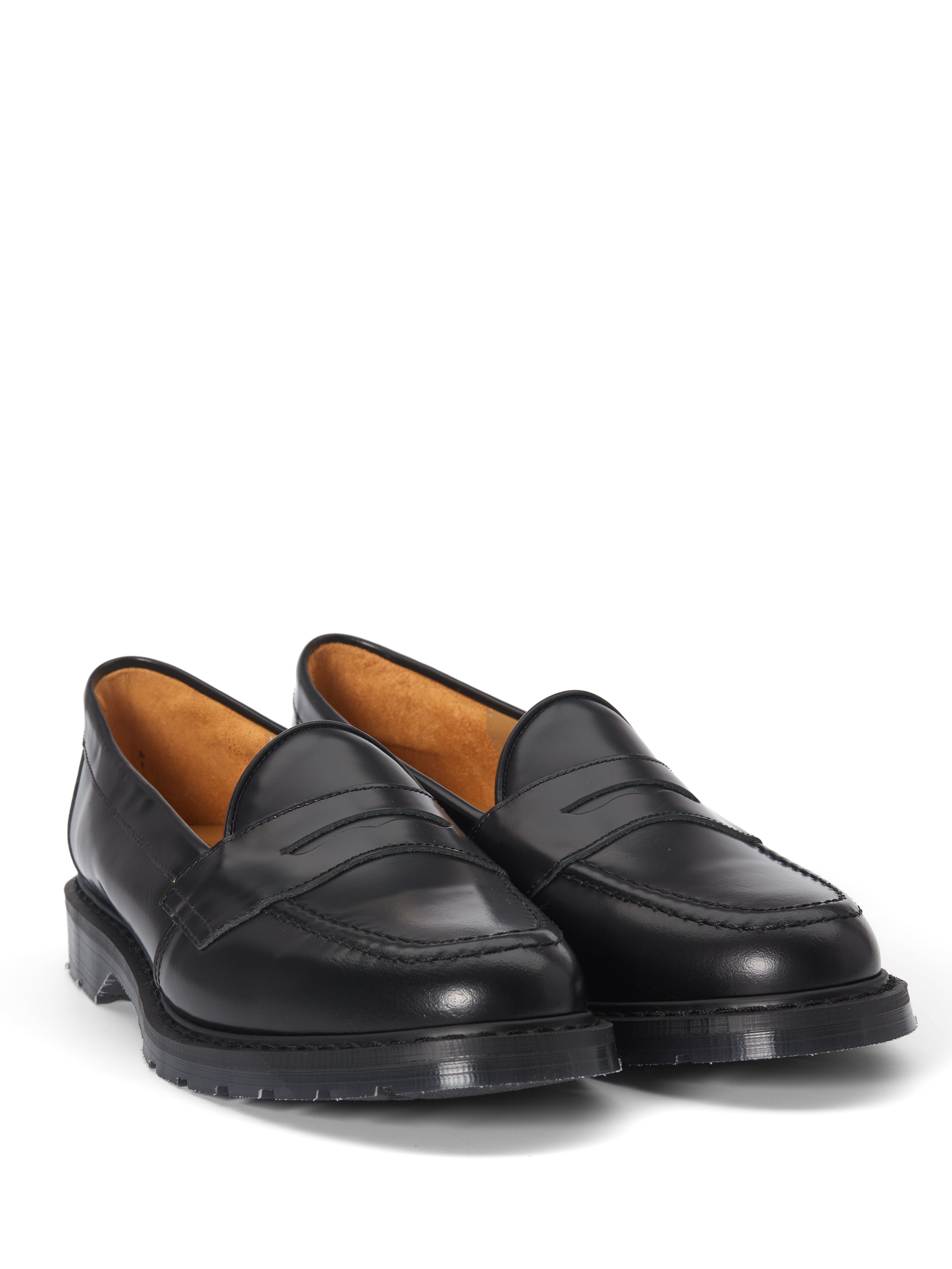  Solovair X Oliver Spencer Penny Loafer Black Hi Shine Leather