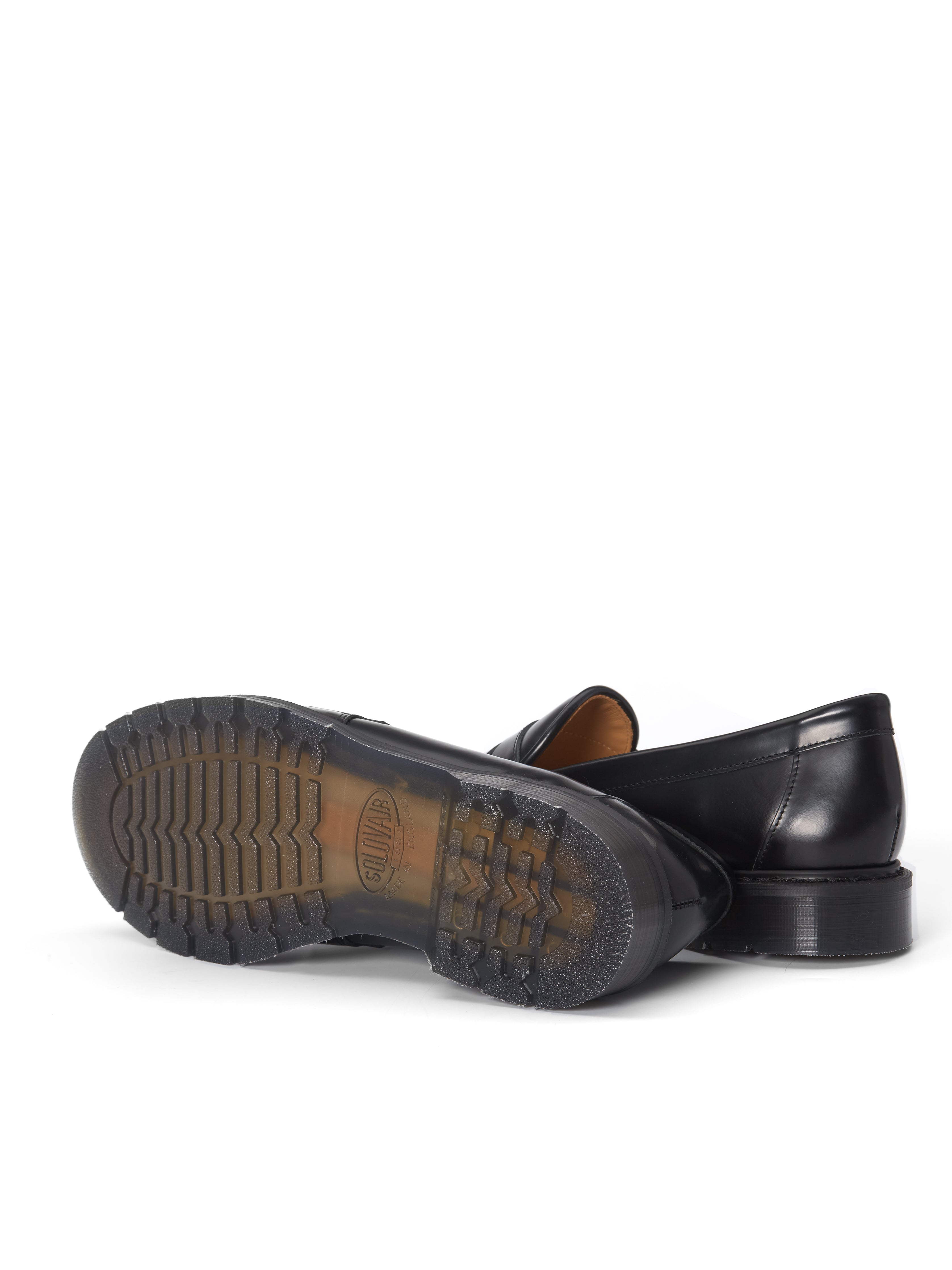  Solovair X Oliver Spencer Penny Loafer Black Hi Shine Leather