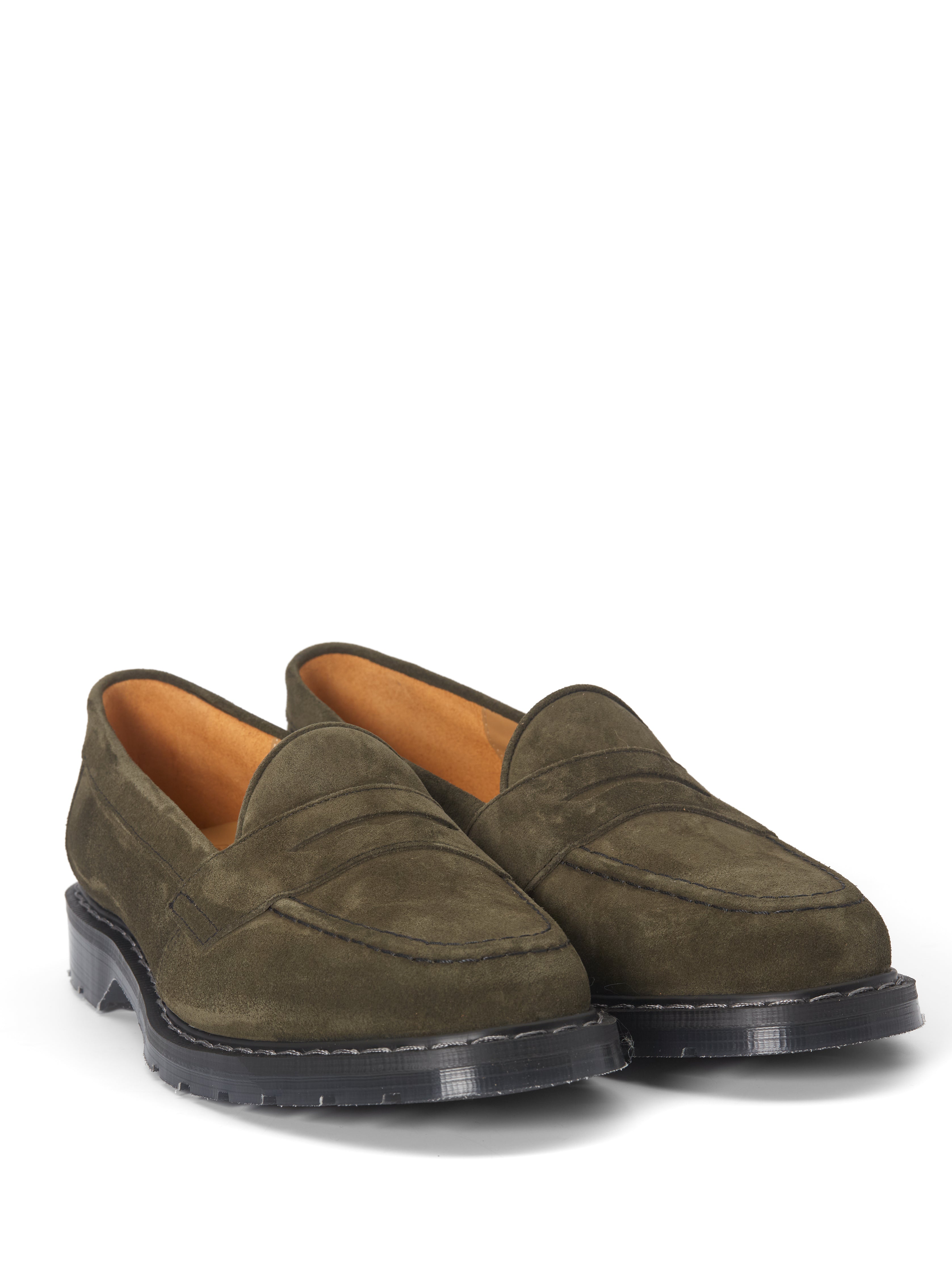  Solovair X Oliver Spencer Penny Loafer Green Suede