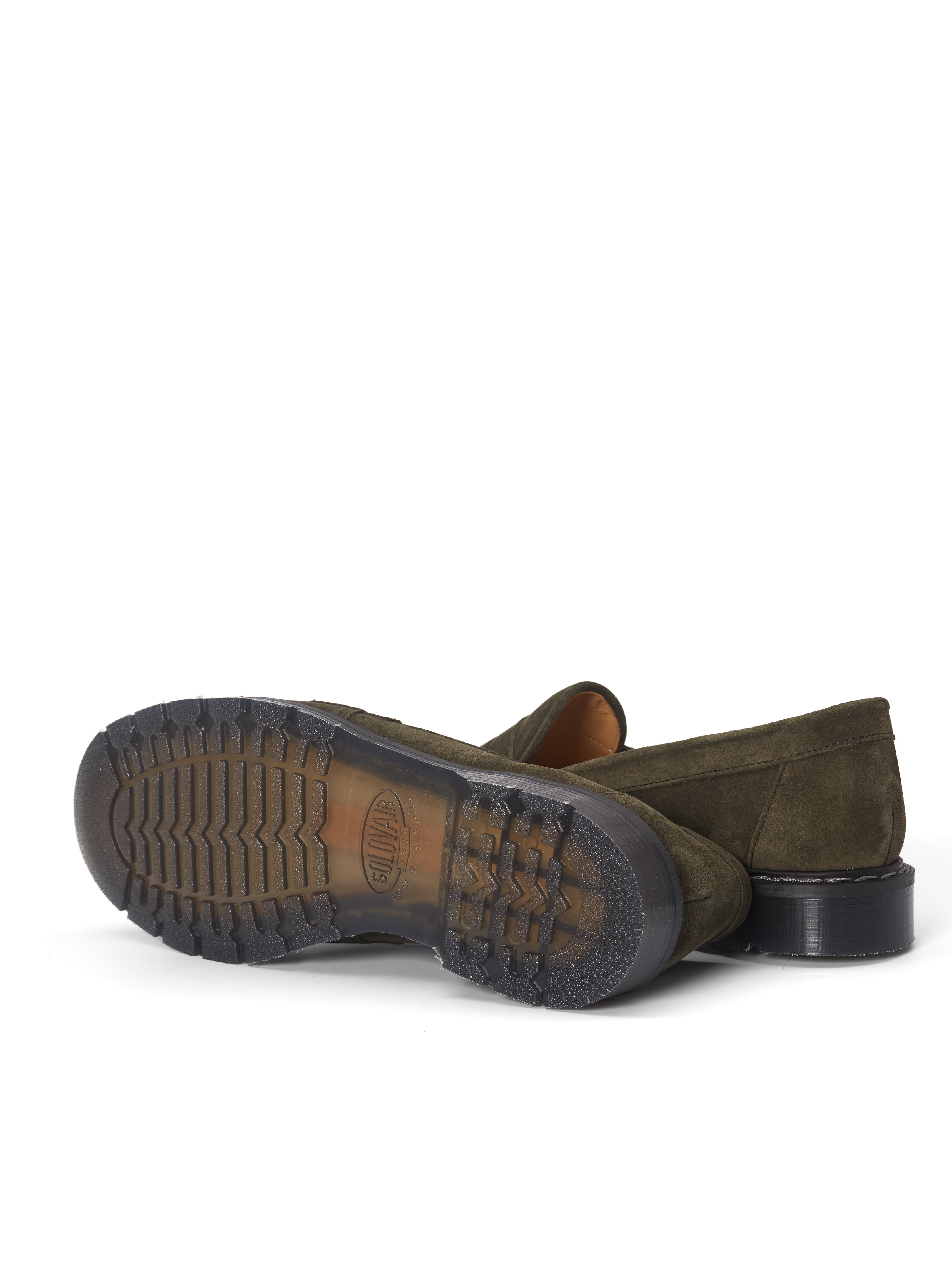 Solovair X Oliver Spencer Penny Loafer Green Suede