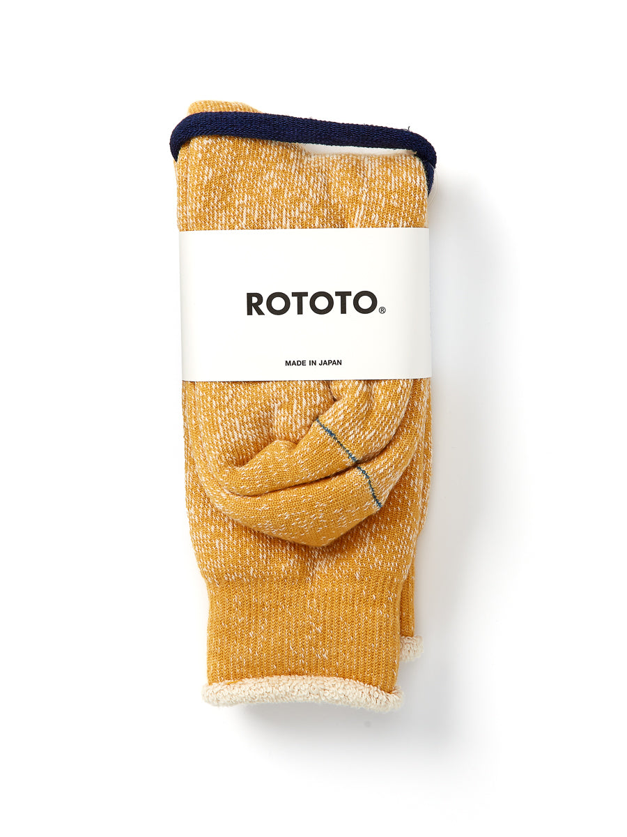  Ro To To Double Face Crew Socks Yellow