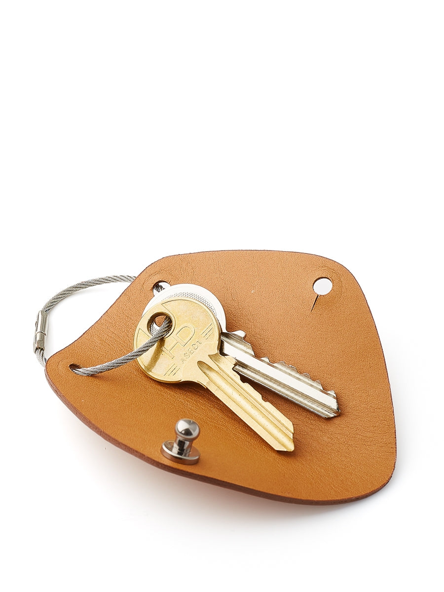  Campbell Cole Tan Leather Simple Key Wrap