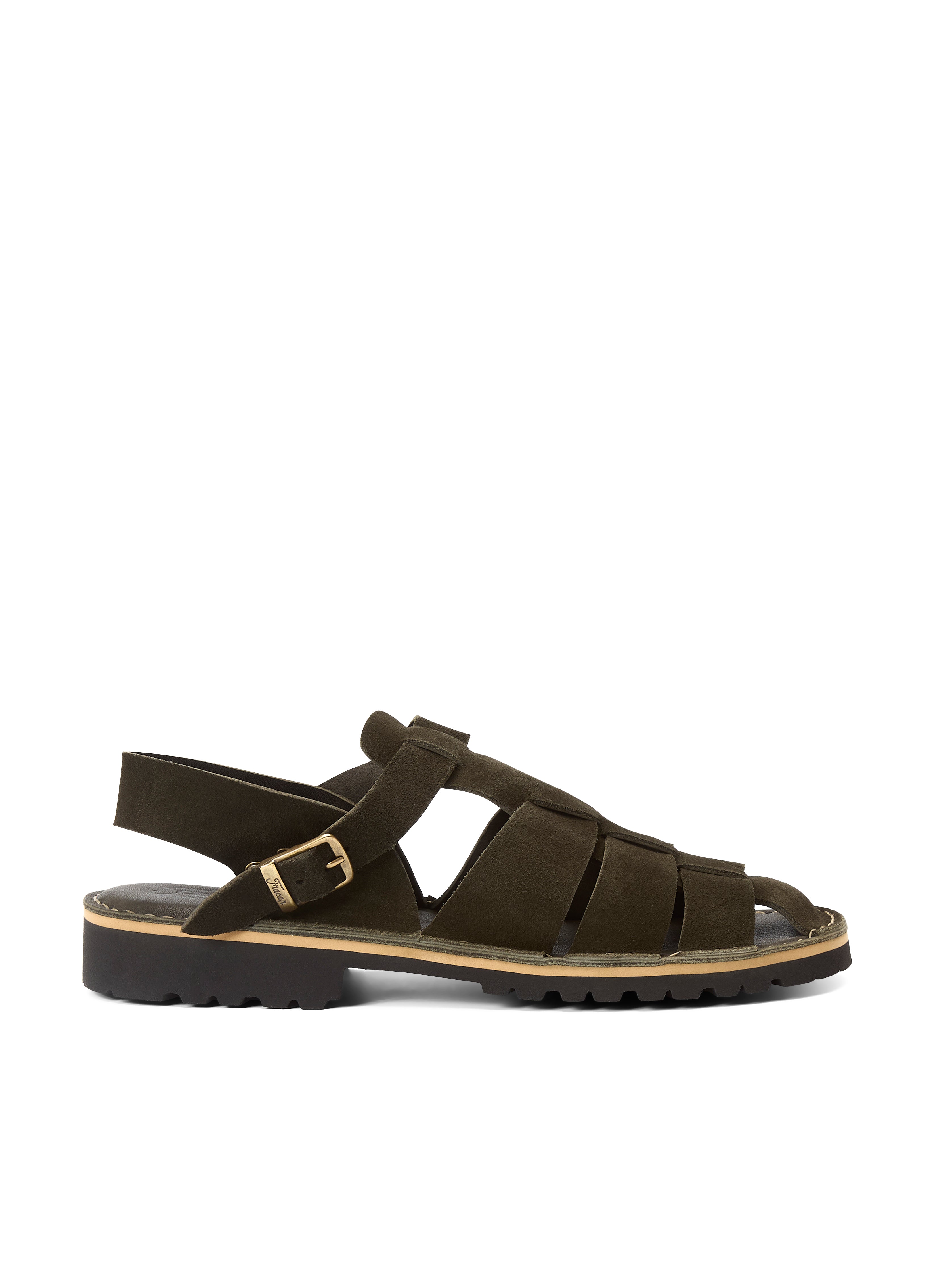  Fracap Fisherman Sandal Olive Suede