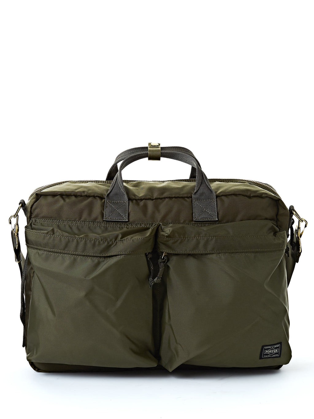  Porter-Yoshida & Co Olive 3-way Force Briefcase