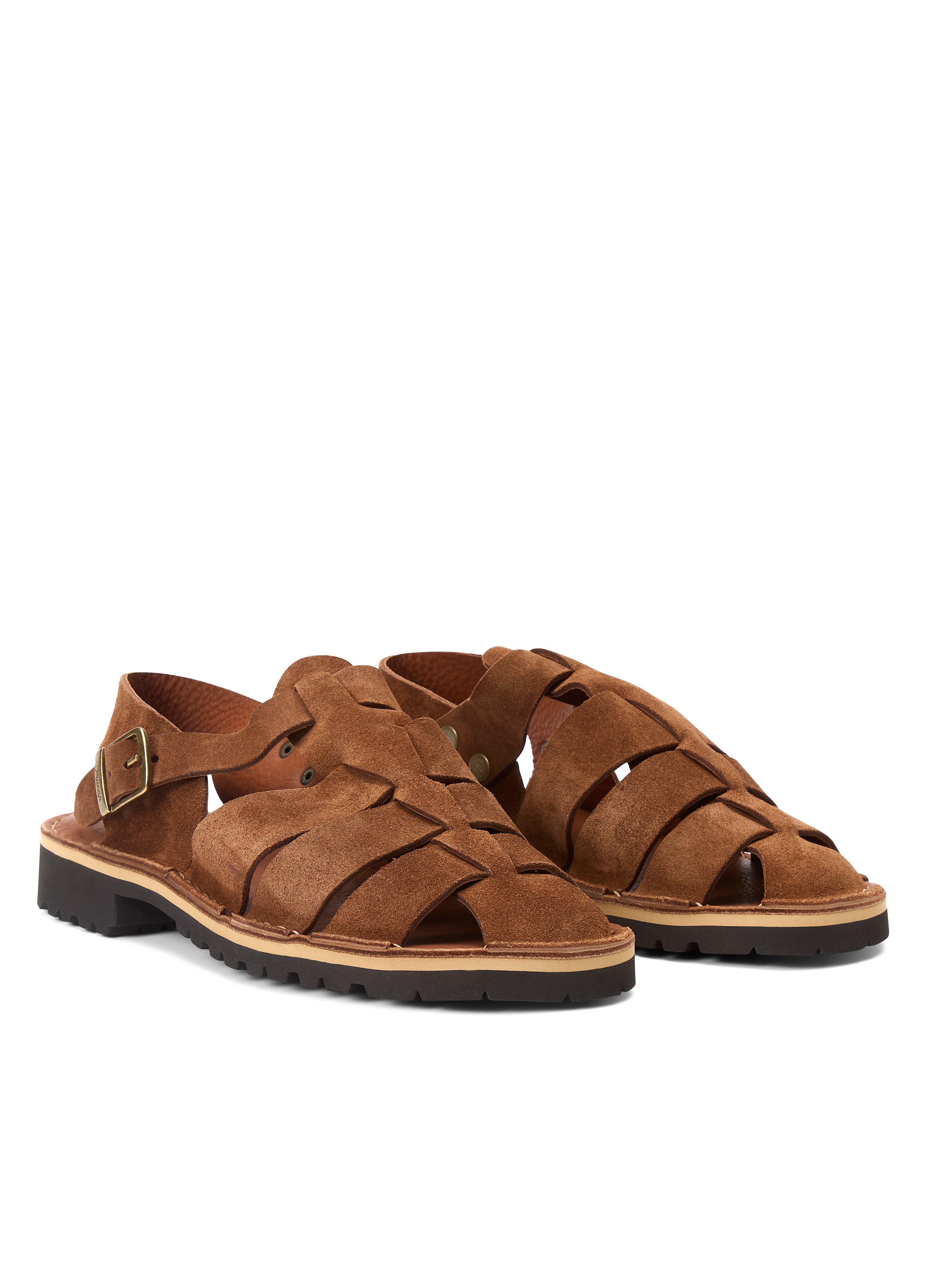  Fracap Fisherman Sandal Tan Suede