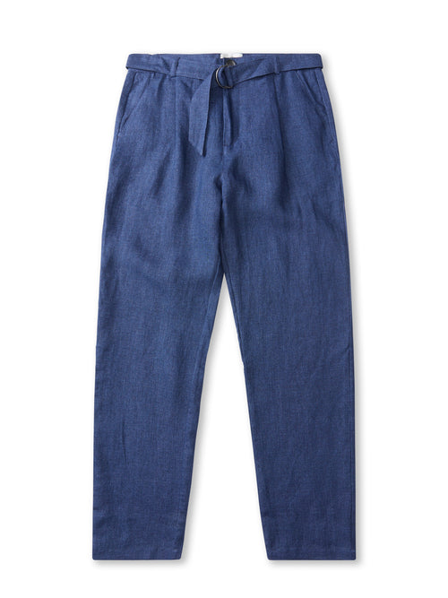  Belted Trousers Dubrow Navy